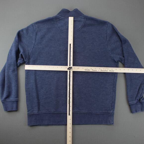 Orvis Quarter Zip Pullover Mens M Blue Cotton Casual - Picture 4 of 6